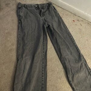 grey jeans